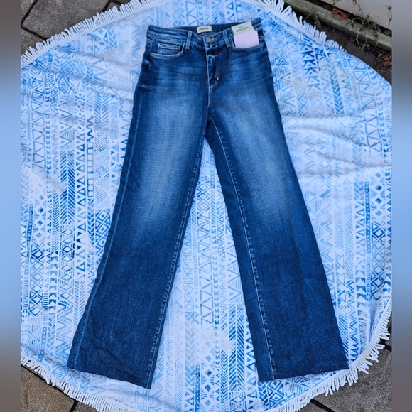 ⭐NWT⭐L'Agence Scottie Wide Leg Jeans Blue 28" waist USA made - Picture 9 of 11
